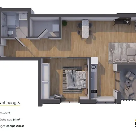 Bonquartier - Design Mit Balkon, Arbeitsplatz Und Parkplatz