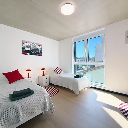 Bonquartier - Design Mit Balkon, Arbeitsplatz Und Parkplatz شقة فاختبيرغ