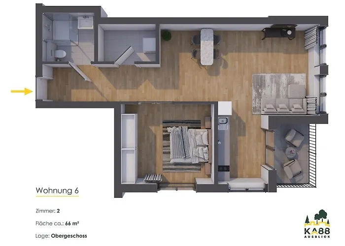 Bonquartier - Design Mit Balkon, Arbeitsplatz Und Parkplatz