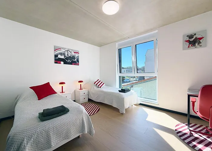 Bonquartier - Design Mit Balkon, Arbeitsplatz Und Parkplatz شقة فاختبيرغ