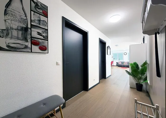 Bonquartier - Design Mit Balkon, Arbeitsplatz Und Parkplatz شقة
